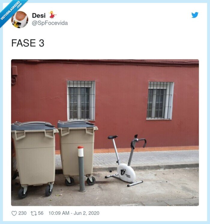 basura,máquina de correr,cuarentena,fase 3