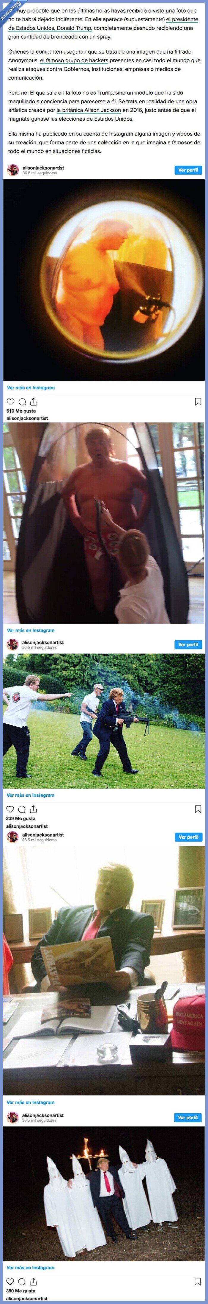 donald trump,fake,fotos,artista,huffingtonpost