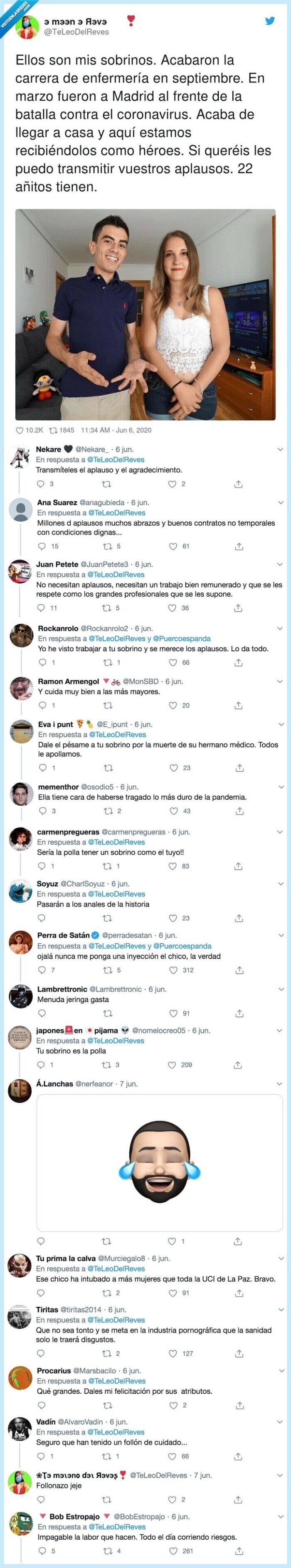 enfermería,coronavirus,septiembre,transmitir,jordi niño p