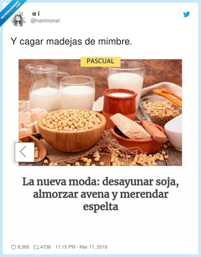 madejas,mimbre,soja,avena,espelta,cosas raras