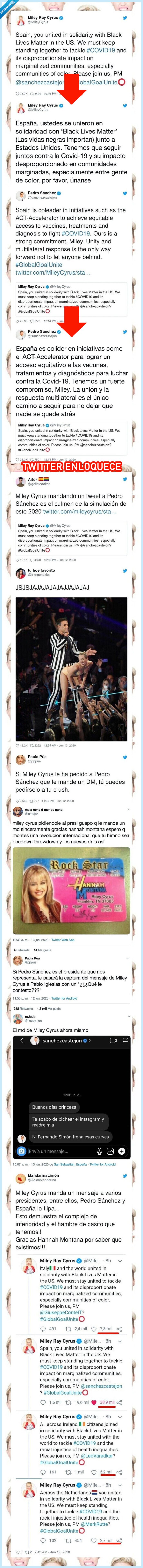 globalgoalunite,pedro sanchez,mensaje,miley cyrus