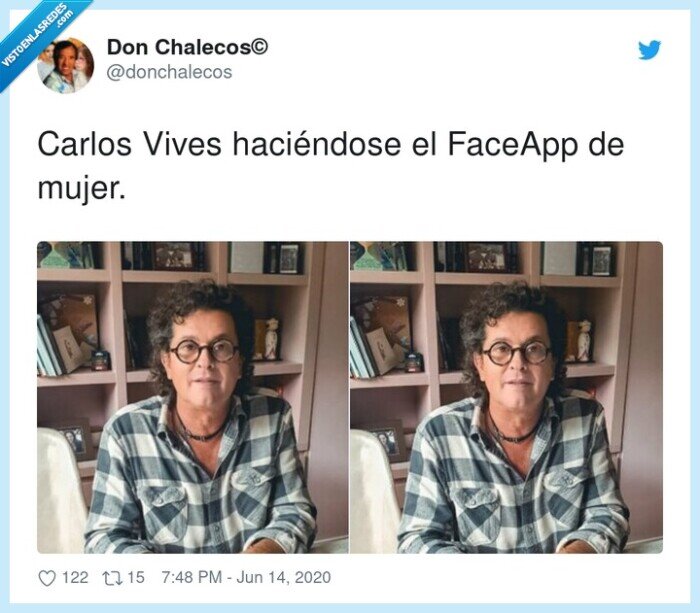 carlos vives,faceapp,mujer