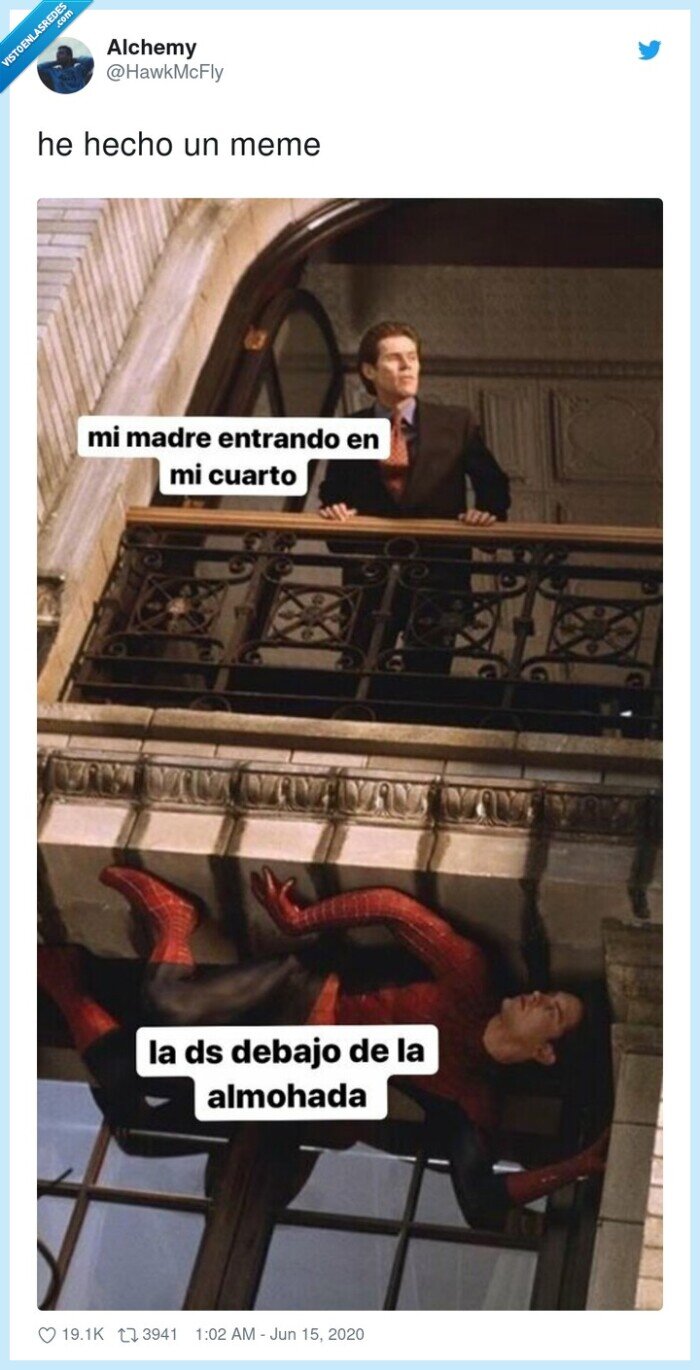 spiderman,escondite,nintendo ds,madre,habitación