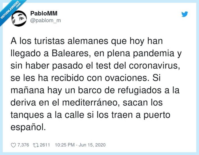 mediterráneo,coronavirus,refugiados,ovaciones,baleares,turismo