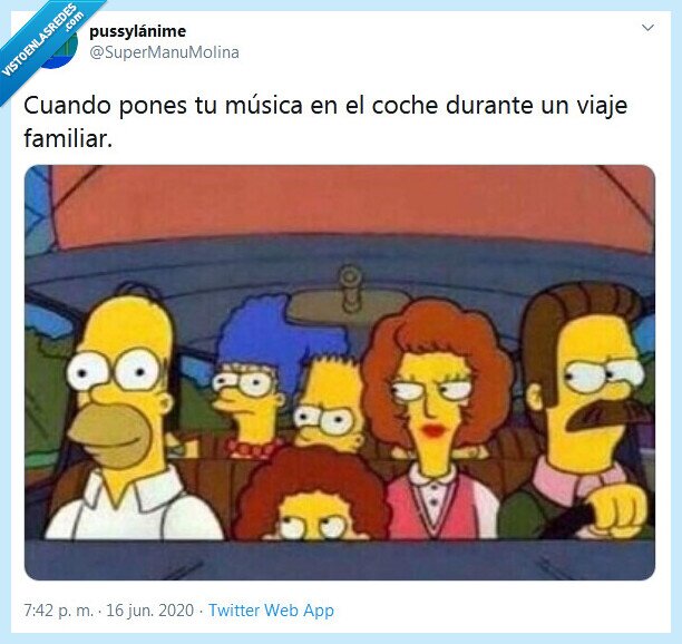 música,coche,viaje,familia
