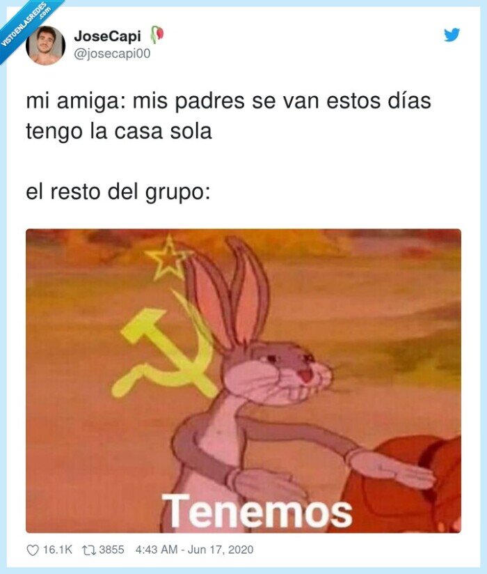 casa,sola,amigas,padres fuera,tenemos