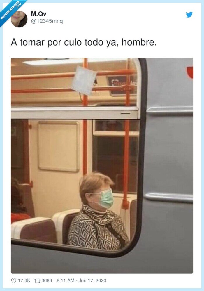 mascarilla,señora,tren,coronavirus