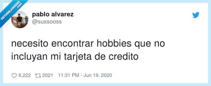 encontrar,necesitar,hobbies,tarjeta de credito
