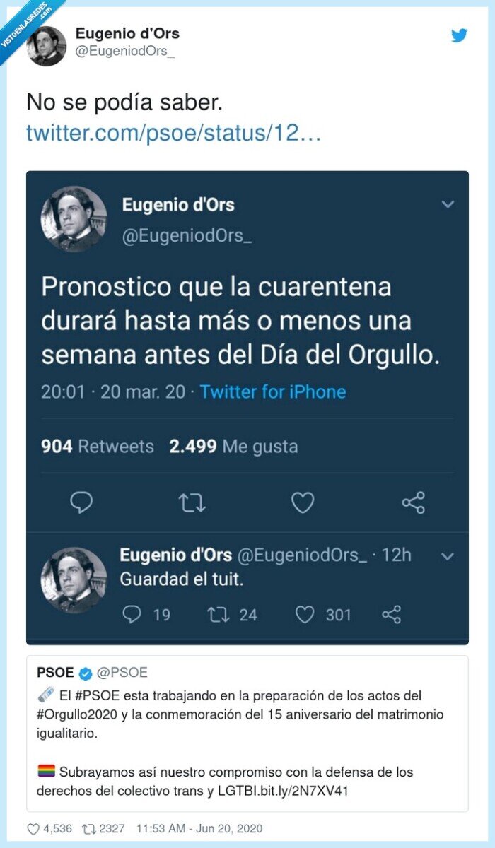 podía,saber,día del orgullo,coronavirus,justo a tiempo,gobierno de pacotilla