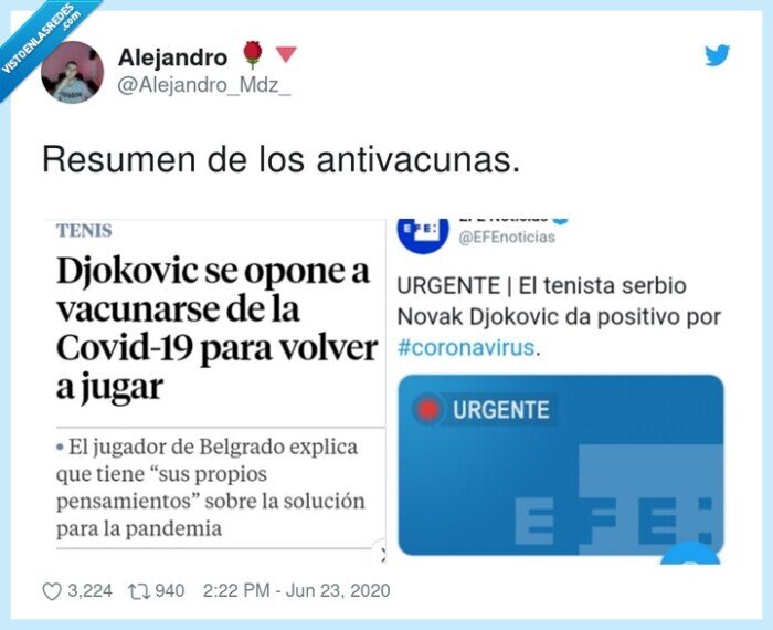 antivacunas,resumen,novak djokovic