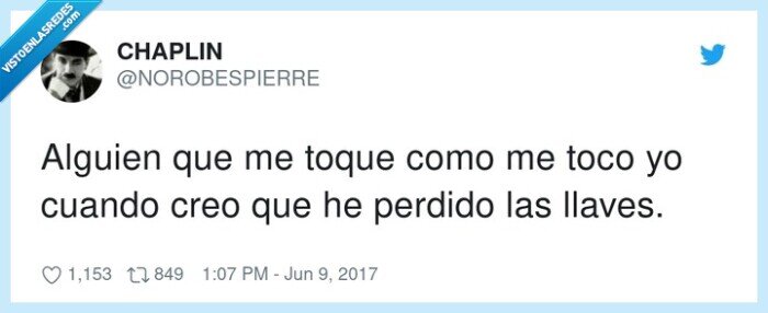 tocar,llaves,perder,sobar