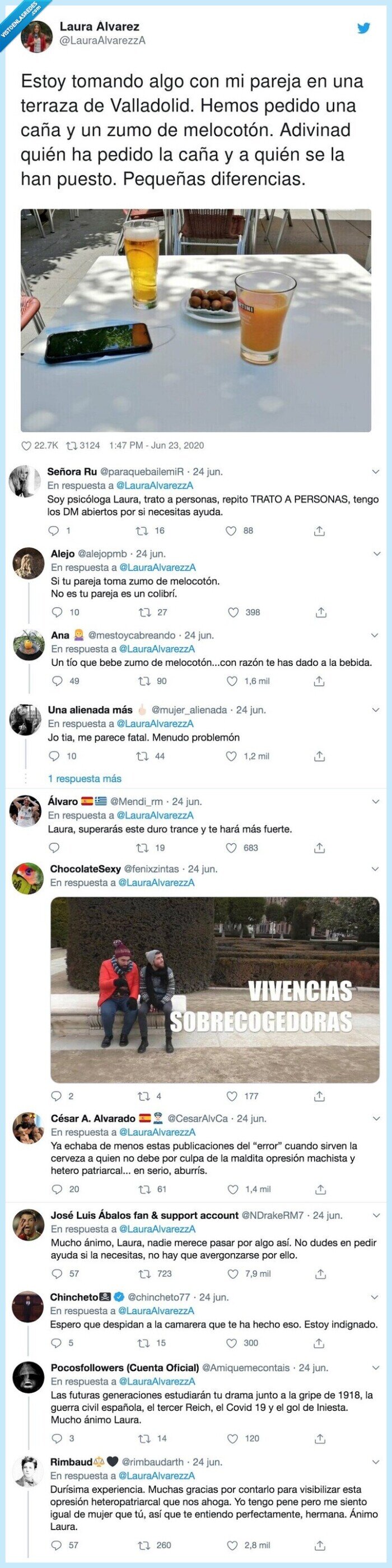 diferencias,valladolid,melocotón,zumo,bar,adivinad,terraza