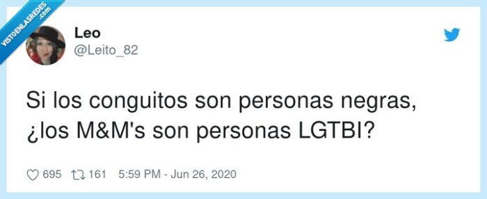 conguitos,personas,negras,m&ampms,lgtbi