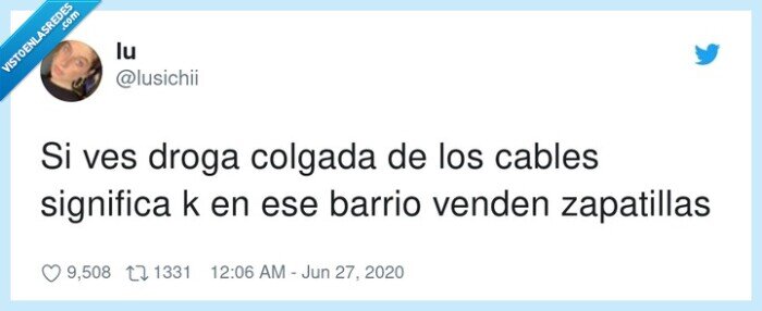 zapatillas,significar,colgada,cables,barrio,vender,droga