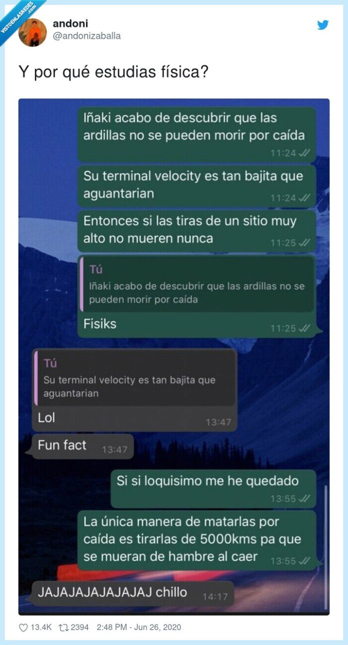 estudiar,física,ardillas,morir,altura