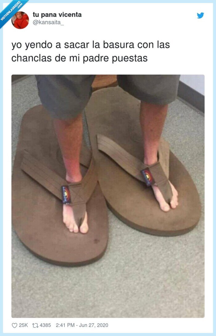 chanclas,puestas,basura,sacar,padres