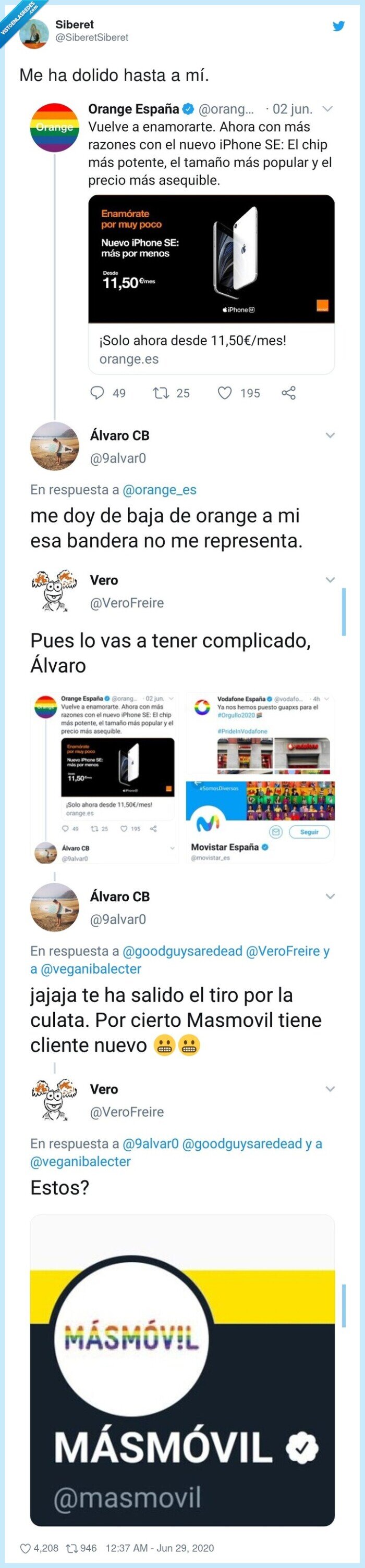 orange,masmovil,compañía teléfonica,movil,lgbti