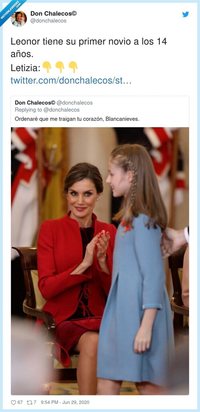 letizia,leonor,primer novio,años