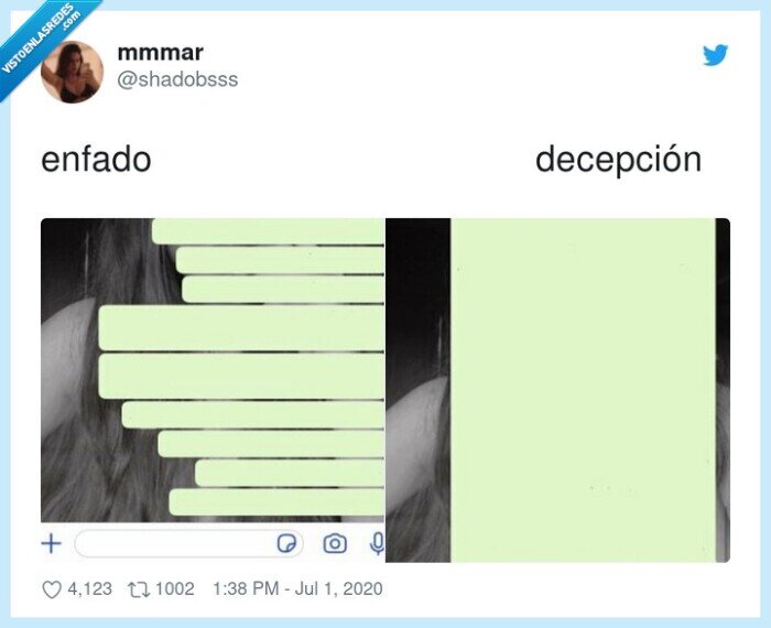 decepción,enfado,whatsapp,conversaciones