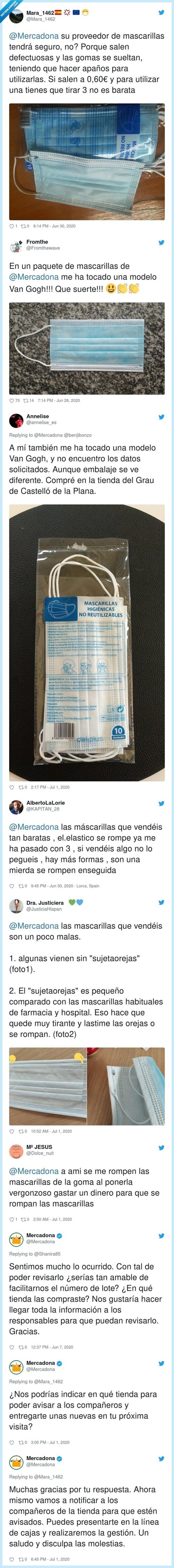 mercadona,mascarillas,usuarios,van gogh
