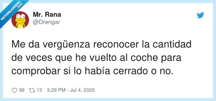 verg&uuml;enza,reconocer,comprobar,coche,cerrado,abierto