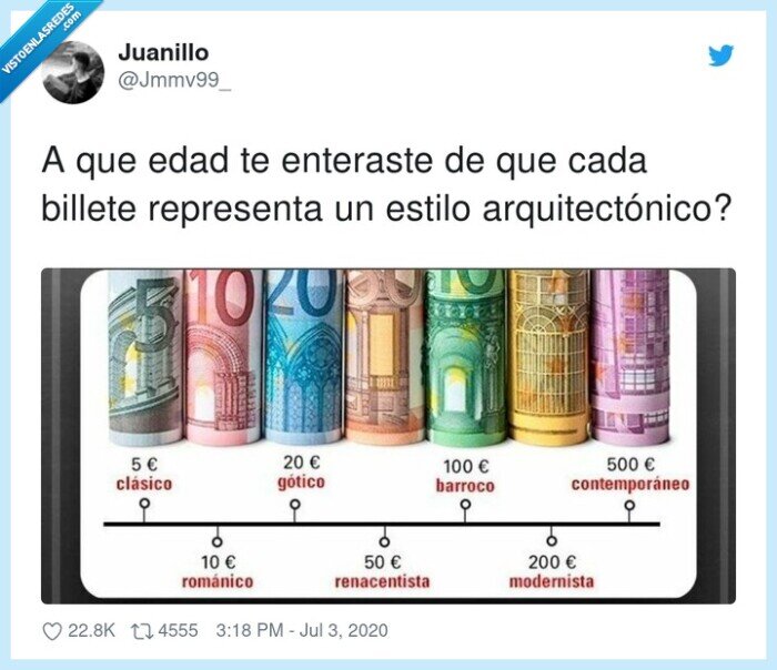 billetes,arquitectura,estilos