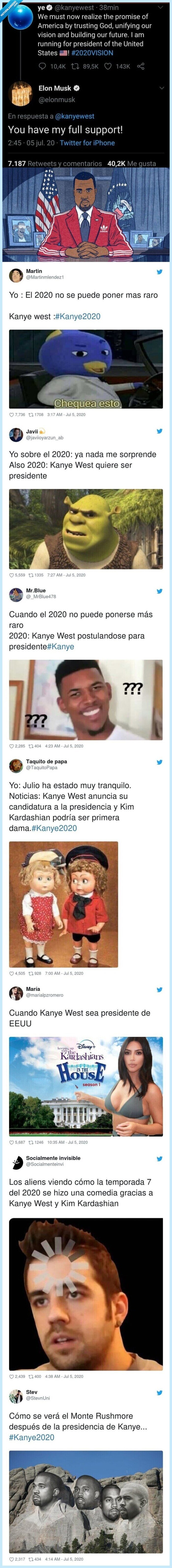 kanye,west,candidatura,presidente,usa,eeuu,memes,reacciones