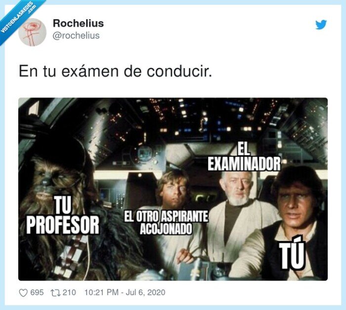 conducir,exámen,star wars