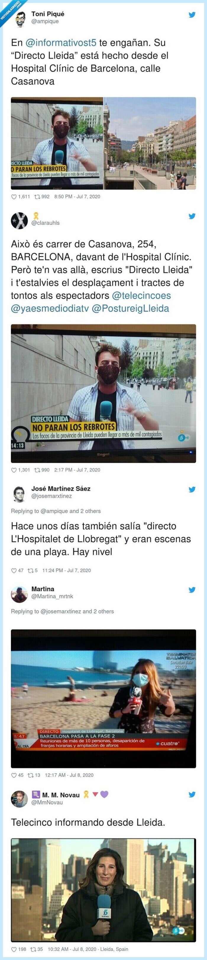 telecinco,lleida,barcelona,clínic,rebrote,manipulación