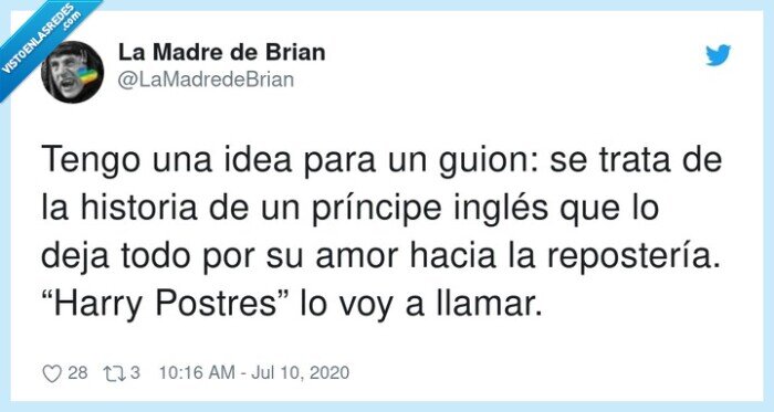 repostería,postres,harry,guión