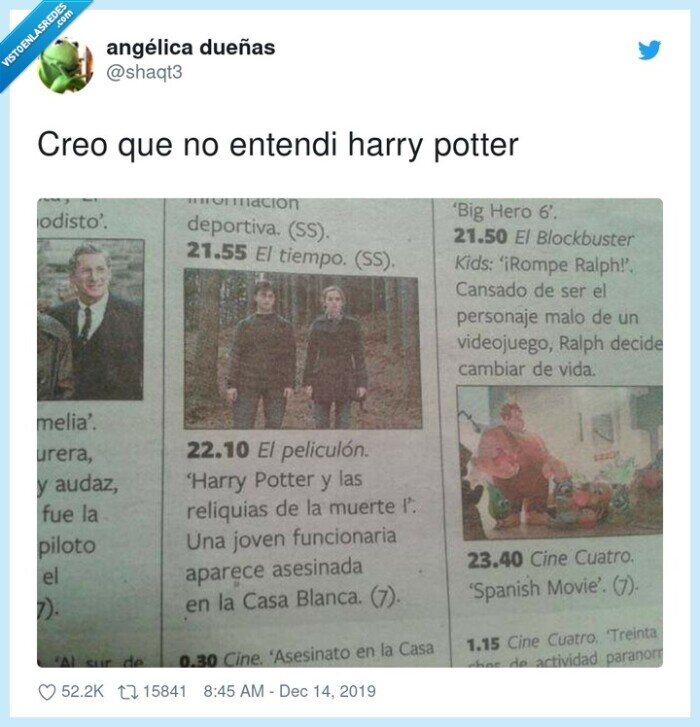 potter,harry,funcionaria,asesinatos