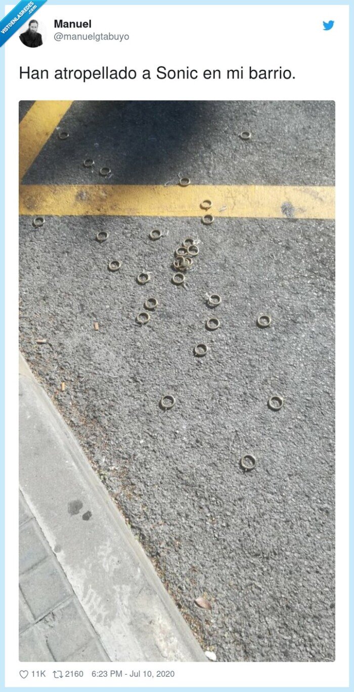 atropellado,barrio,sonic,anillas