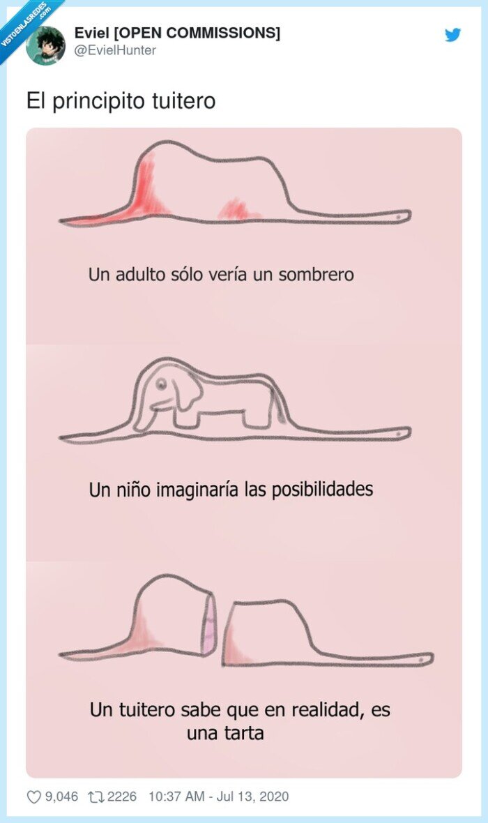 principito,tuitero,tarta,dibujo,elefante