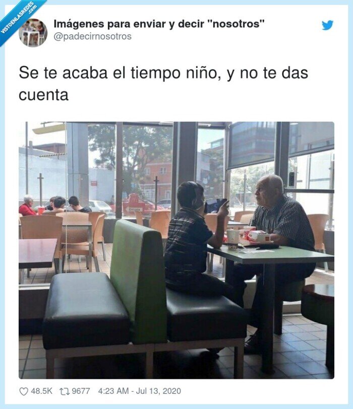 niño,tiempo,se acaba,abuelo,aprovechar