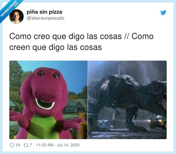 dinosaurio,feroz,decir las cosas,sensibilidad,suave