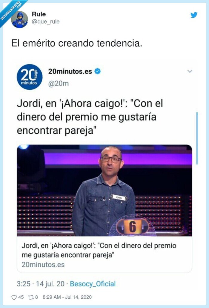 tendencia,emérito,crear,ahora caigo,dinero,ligar,premio,pareja,amor