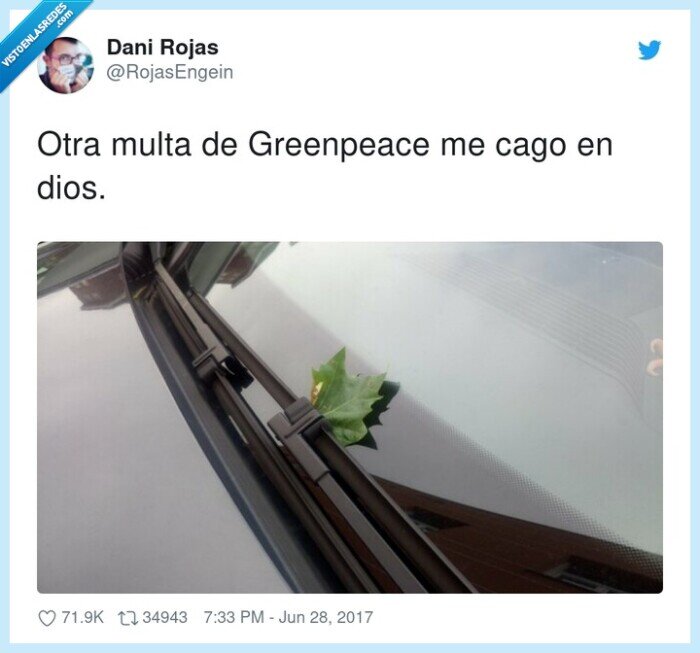 greenpeace,multa,hoja,coche