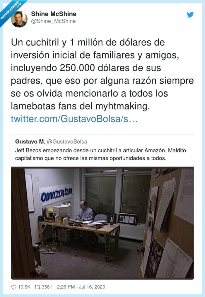 bezos,amazon,millón,inversión,inicios,historia