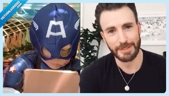 632189 - Emotivo mensaje del Capitán América (con regalo incluido) a un niño de 6 años que recibió 90 puntos en la cara por salvar a su hermanita del ataque de un perro