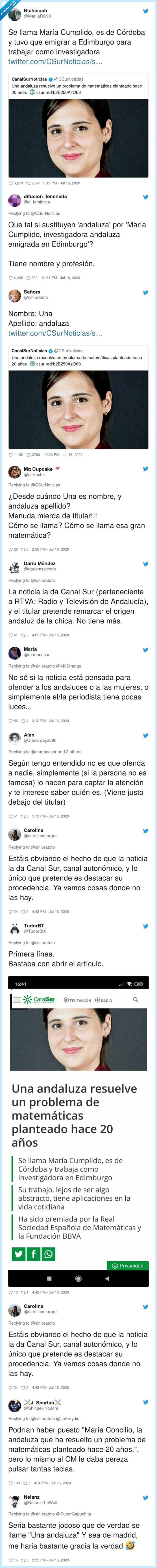 andaluza,maría,cumplido,titular,canalsur,matemáticas,problema