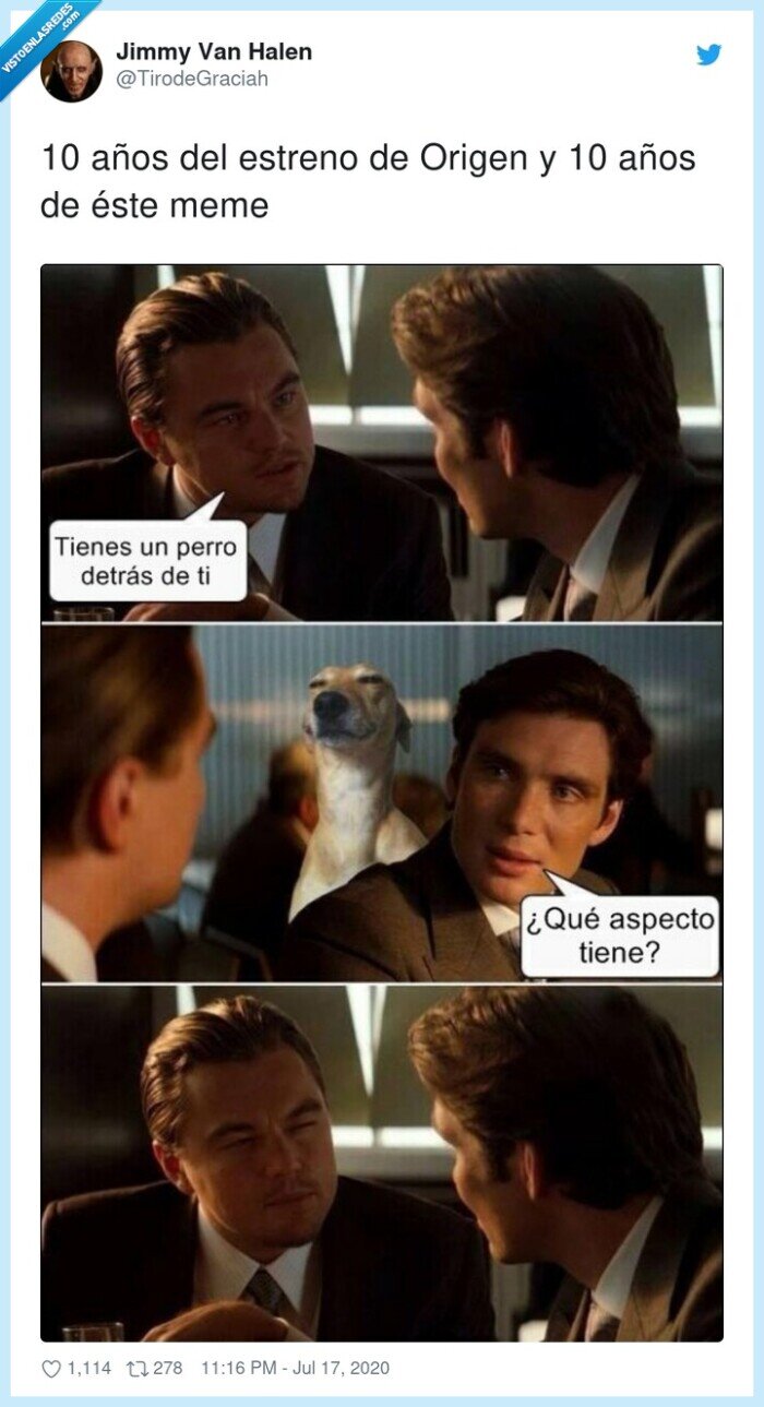 Origen,meme,dicaprio,escena,perro
