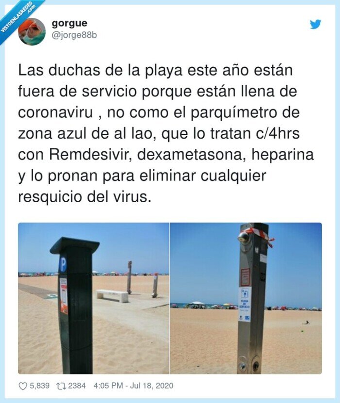 dexametasona,parquímetro,remdesivir,coronavirus,ducha