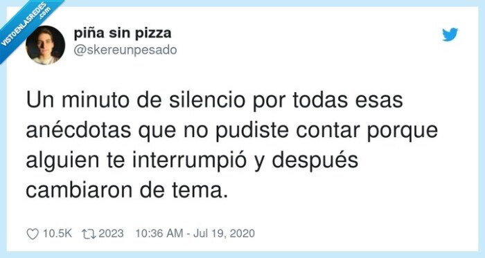 interrumpir,anécdotas,silencio,tema