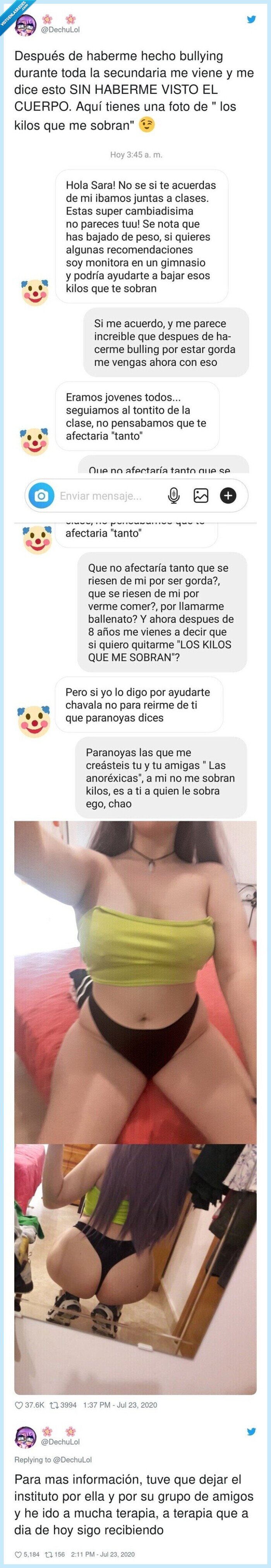 bullying,colegio,peso,cuerpo,respuesta,twitter