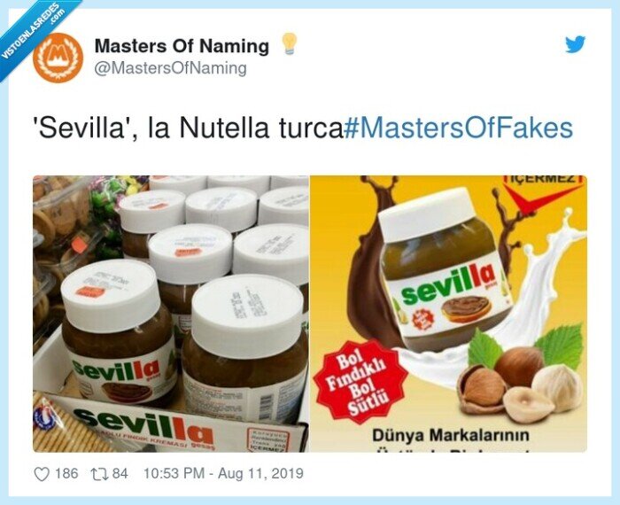 Sevilla,nutella,Turquía,naming