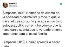 Enlace a La involución de los Simpson, por @padellet