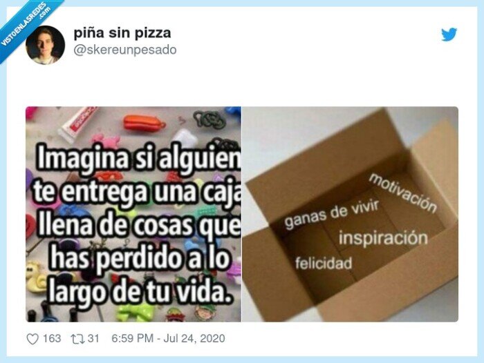 caja,vida,cosas,perdido