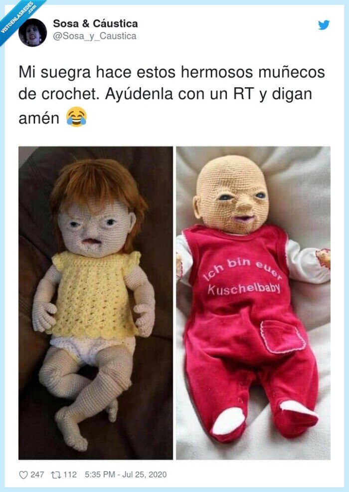 fetos,muñecos,crochet,suegra