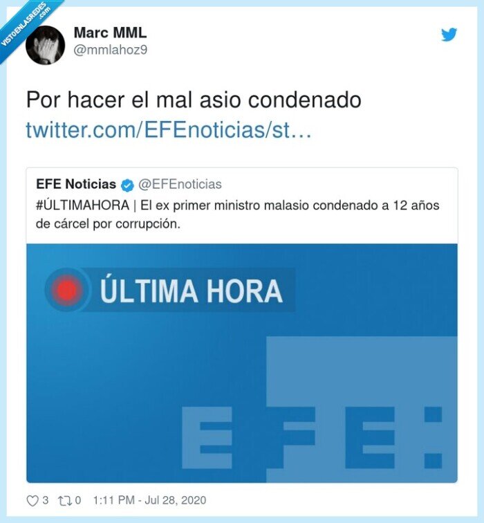 malasio,ministro,condenado,humor
