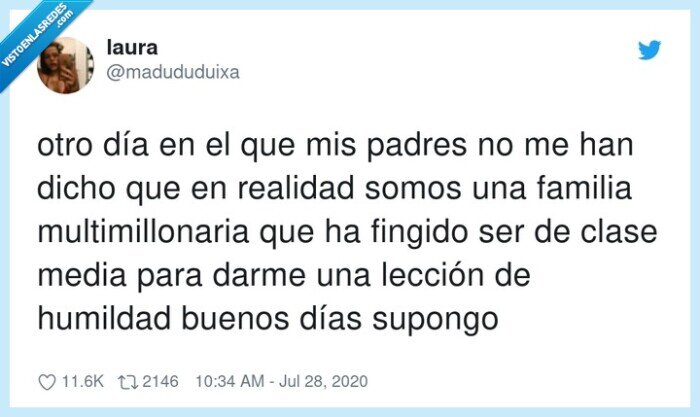 multimillonaria,humildad,lección,realidad,familia